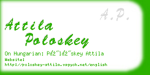 attila poloskey business card